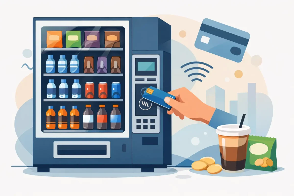 Snack and Drink Vending Machine With Card Reader
