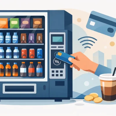Snack and Drink Vending Machine With Card Reader