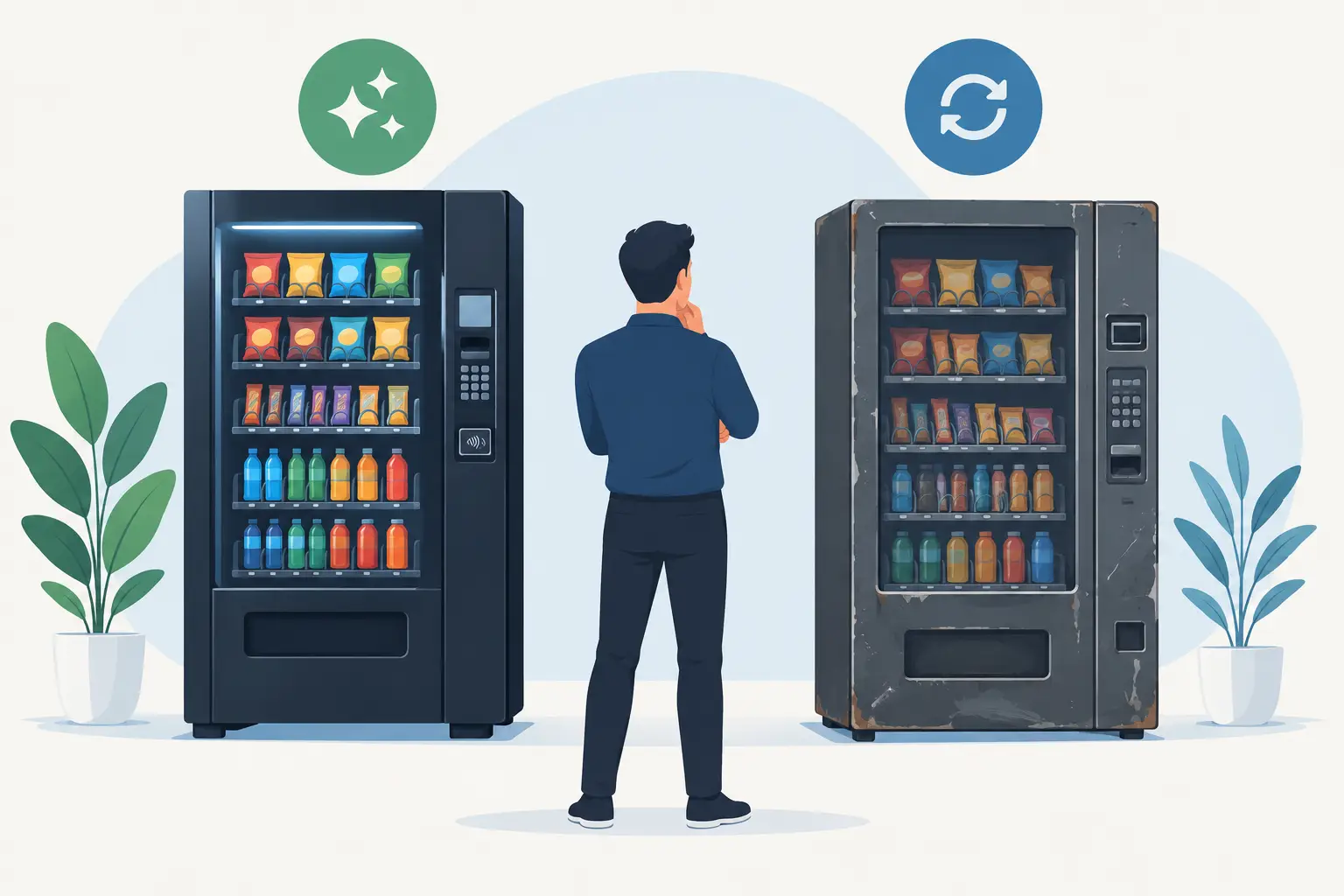 Do New Versus Used Vending Machines Pay Off?